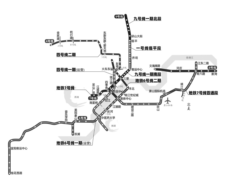 2022年杭州地铁运营图_杭州地铁规划图 2022_杭州2020年地铁规划高清图
